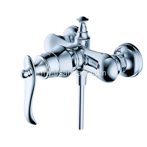 Exposed Brass Shower Mixer Valve Chrome ကို ပွတ်တိုက်ပါ။